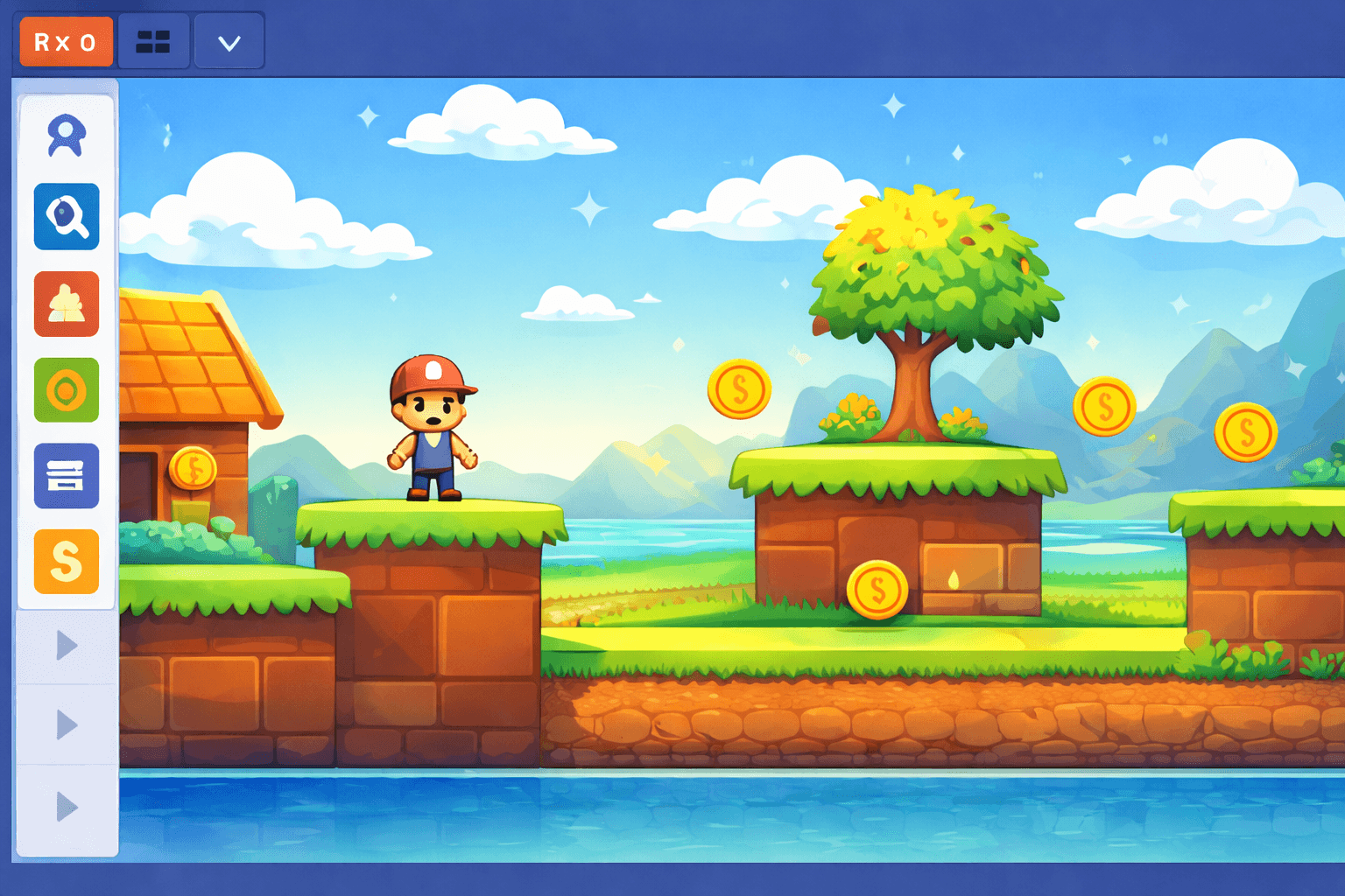 משחק קונסטרקט צבעוני שנוצר על ידי תלמידים