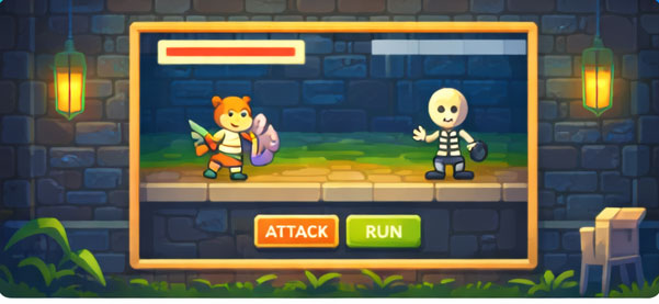 דוגמה למשחק רשת אינטראקטיבי שנבנה במהלך הלמידה